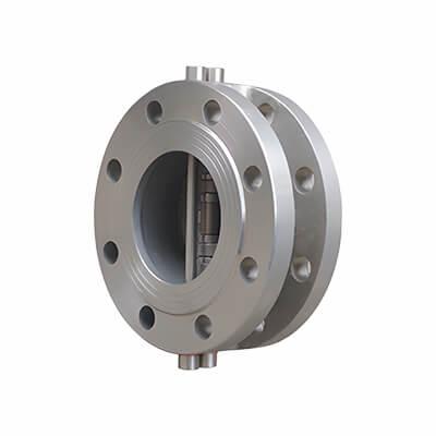 GB / API Steel H46 type flange connection on the clamp double valve swing check valve