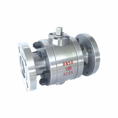 High pressure three section type optical rod fixed ball valve